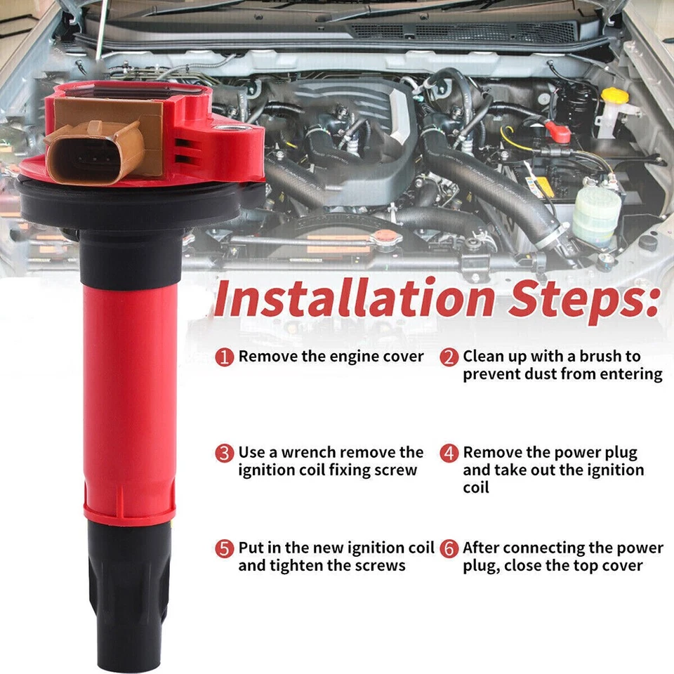 Bobina de encendido y bujía de iridio 6 piezas para F150 Lincoln EcoBoost 3,5 L V6 Foto 2 de 4