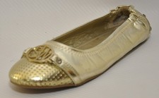 Stuart Weitzman Kids Marjorie Ballet Flat Shoe Gold 5 Pre-Owned