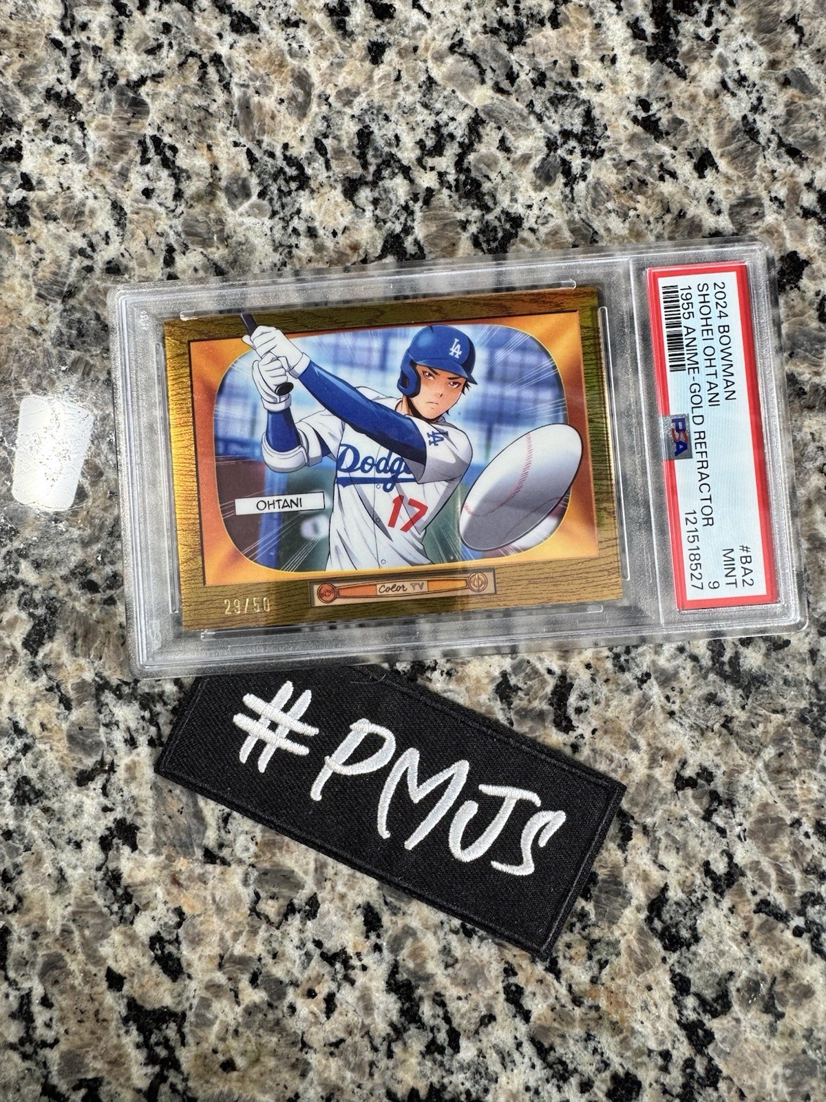 SHOHEI OHTANI 2024 Bowman Anime GOLD Refractor /50 PSA 9 Dodgers Case Hit-PMJS