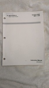 Motorola Instruction manual for Systems 9000 MDC-1200
