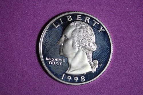 ESTATE FIND 1998 S PROOF SILVER WASHINGTON QUARTER #K58781