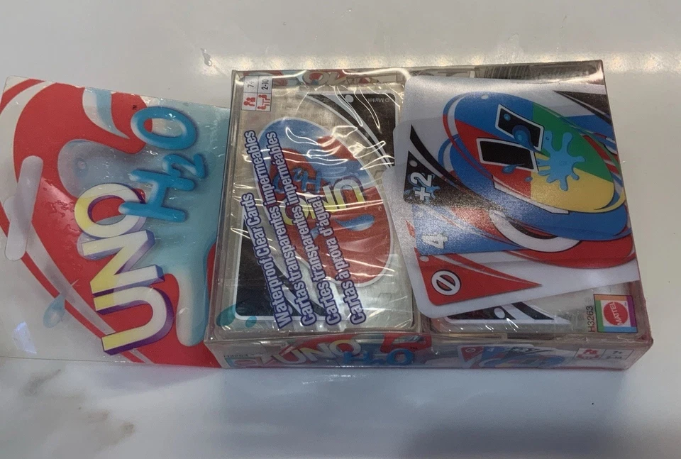 UNO H2O Card Game - PVC Perfect Family Playing Pool Card Game, Waterproof Clear - Image 3 of 3