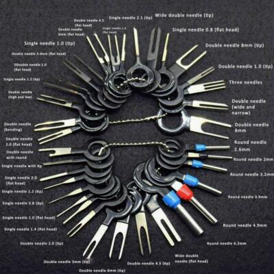 36X KFZ KABEL STECKER AUSBAU AUSPINN-WERKZEUG DEMONTAGE ENTRIEGELUNGSWERKZEUG