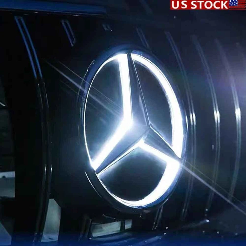 Front Grill Emblem Star Led Light Badge For Mercedes Benz W204 C250 C300 GLK350 - Image 4 of 4