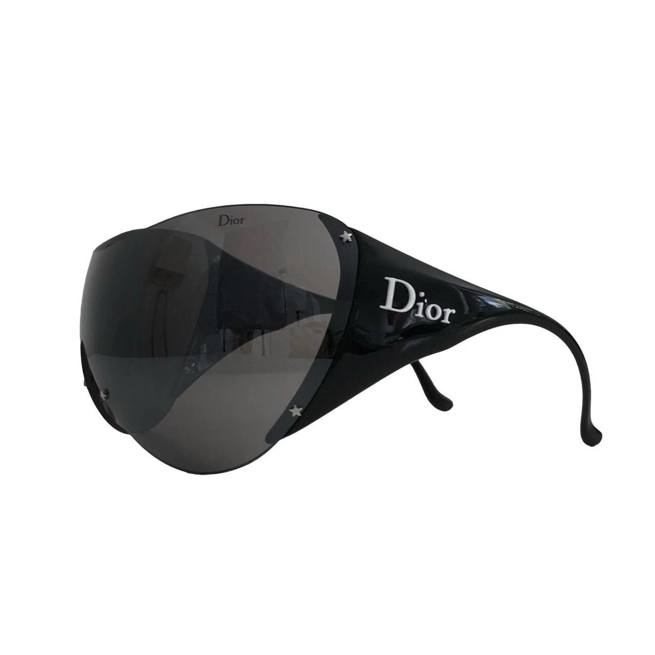 Vintage Christian Dior John Galliano Archive Ski 1 Mask Sunglasses Black 2000s