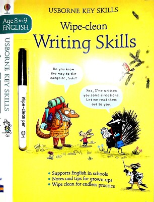 Wipe-clean Writing Skills 8-9 Usborne Key Skills School Learning