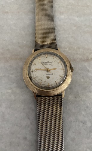 Vintage Men’s 10k Yellow Gold Filled Lucien Piccard Seashark Watch Automatique - Picture 2 of 6