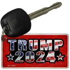 Trump 2024 American Flag Red Metal Key Chain
