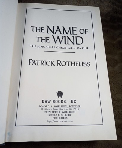 Patrick Rothfuss Books 1st Edition USA & 1st Edition Uk - Imagen 10 de 13
