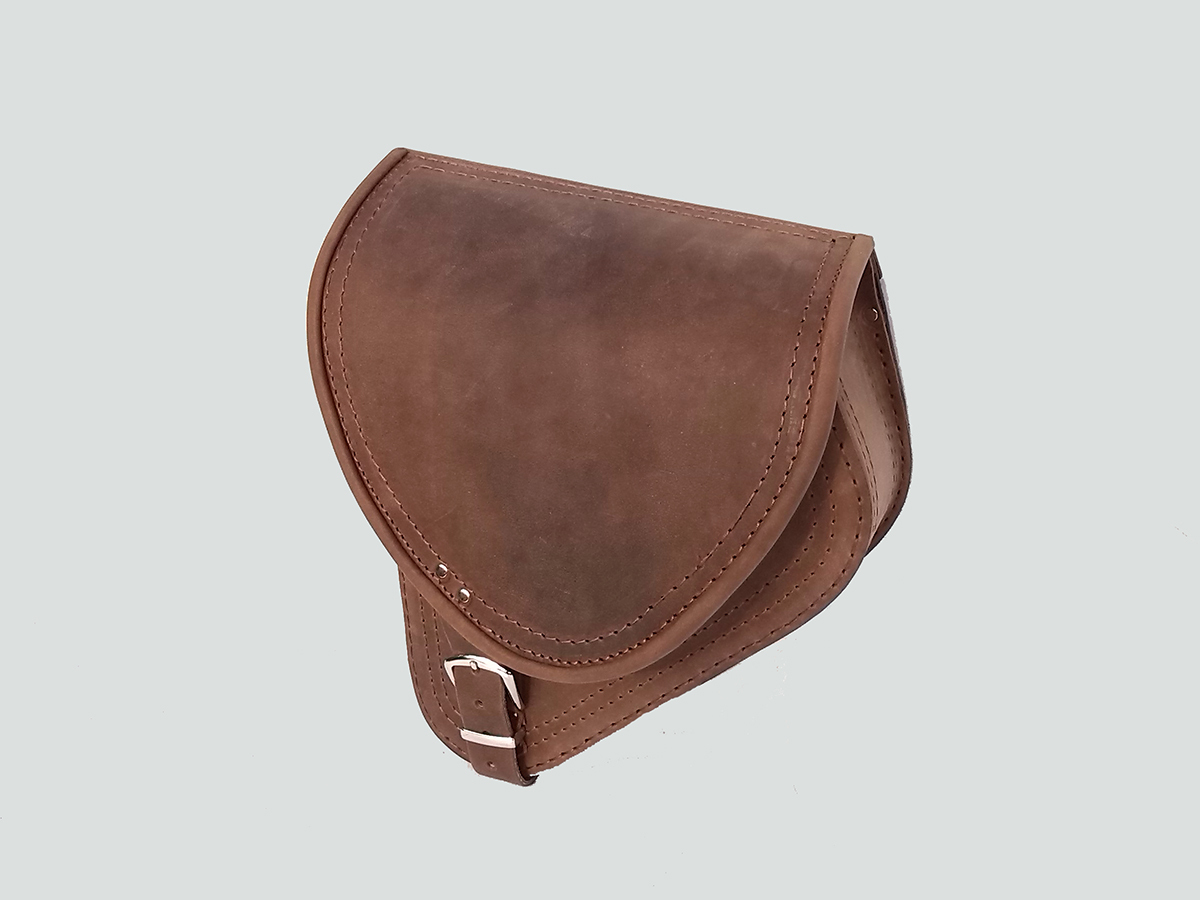 Sacoche De Selle En Cuir Personnalisée Pour Yamaha Dragstar / Vstar XVS 650 - Modèle B4