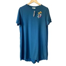 Anthropologie Floral Embroidered Mini Dress Size M NWT Artsy Lagenlook Cotton