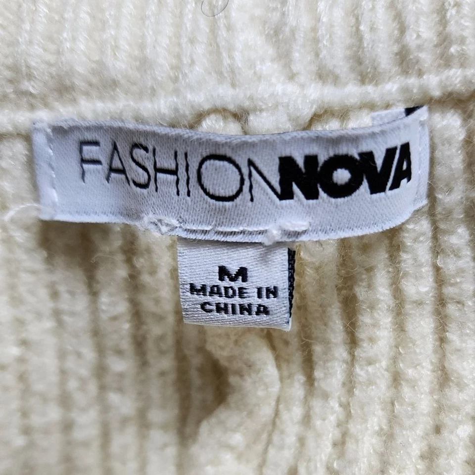 Moda Pantalones Cortos Nova Para Mujer Talla M Crema Acanalado Tejido Deshilachado Masticado Grunge Pull On Foto 4 de 4