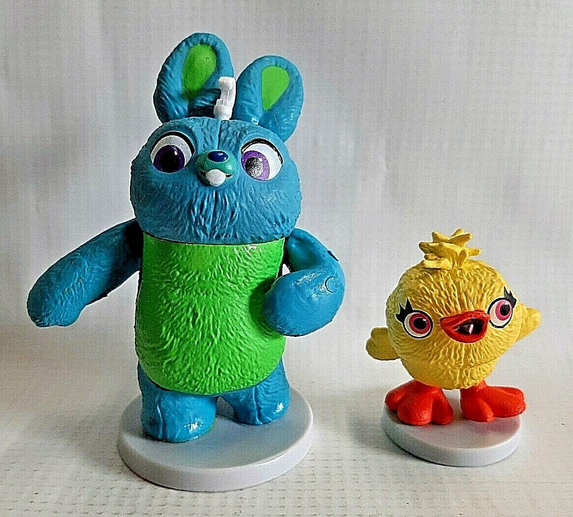NEW  Disney Pixar Toy Story 4 Plastic Blue Rabbit & Yellow Bird Two Figure Set