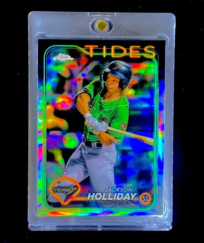 JACKSON HOLLIDAY ROOKIE MINOR LEAGUE REFRACTOR Topps Chrome MILB RC - ORIOLES