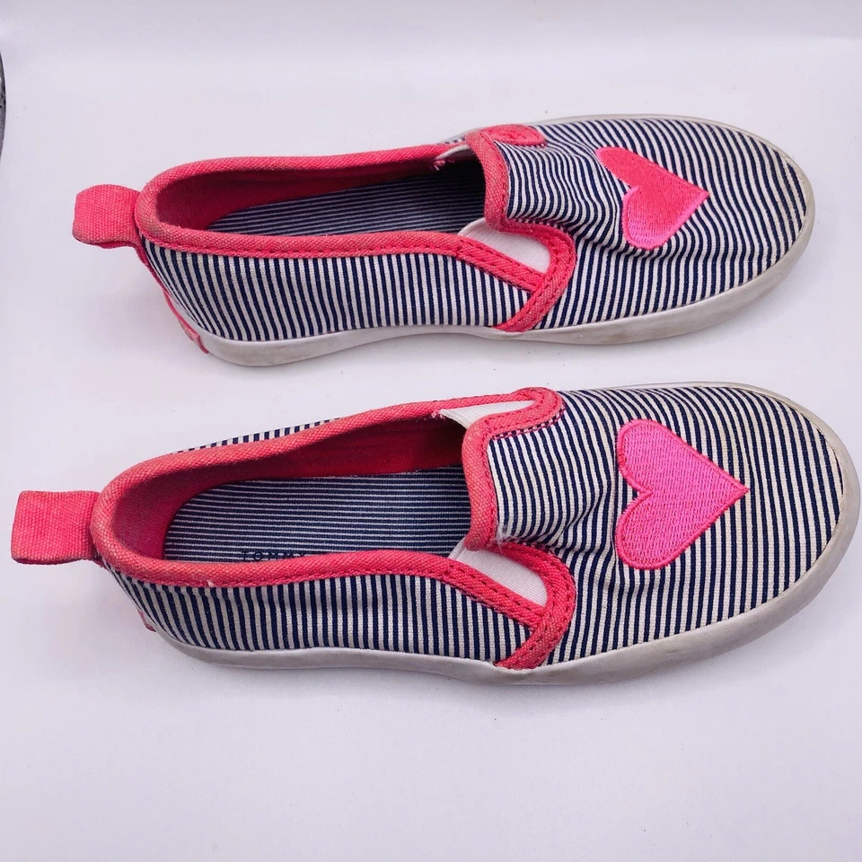 Tommy Hilfiger Toddler Girls Pink Heart Slip On Shoes 10 - Image 3 of 4