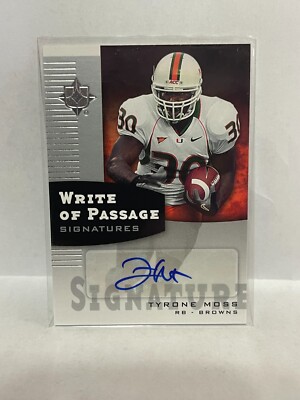 2007 Ultimate Collection Write of Passage Signatures #WPTM Tyrone Moss