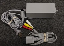 Official 1st PARTY - Nintendo Wii AC ADAPTER & AV CABLE oem US SELLER Free Ship