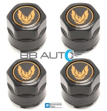 82-92 Firebird Trans Am Formula Aluminum Wheel Center Hub Caps Set New Gold Bird