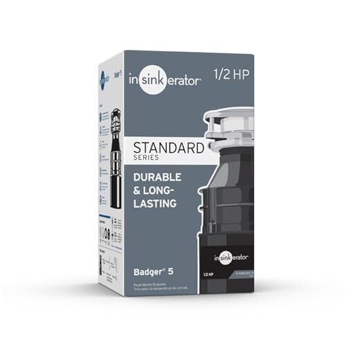 Badger 5 Garbage Disposal, Standard Series 1/2 HP Continuous Feed Food Waste ... - Picture 10 of 10