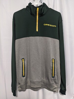 Oregon Ducks 1/4 Zip Pullover Mens Size Large