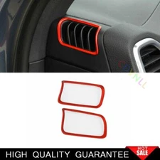 Fit For Porsche Cayenne 2018-2022 Bright Red Console L&R Air Outlet Vent Trim 2*