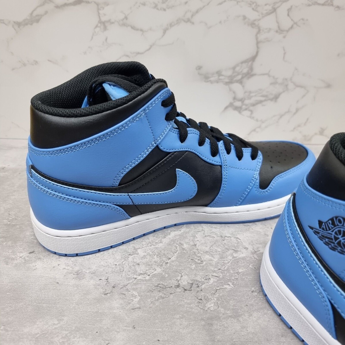 Nike Air Jordan 1 Mid University Blue Black Men's - DQ8426-401