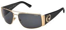 Versace VE2163 Men's Polarized Sunglasses - Gold/Grey