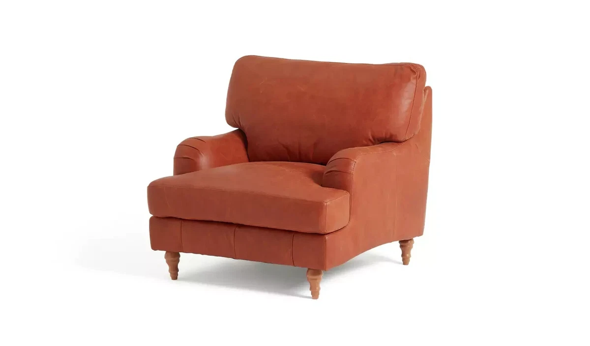 Habitat leather chair hot sale