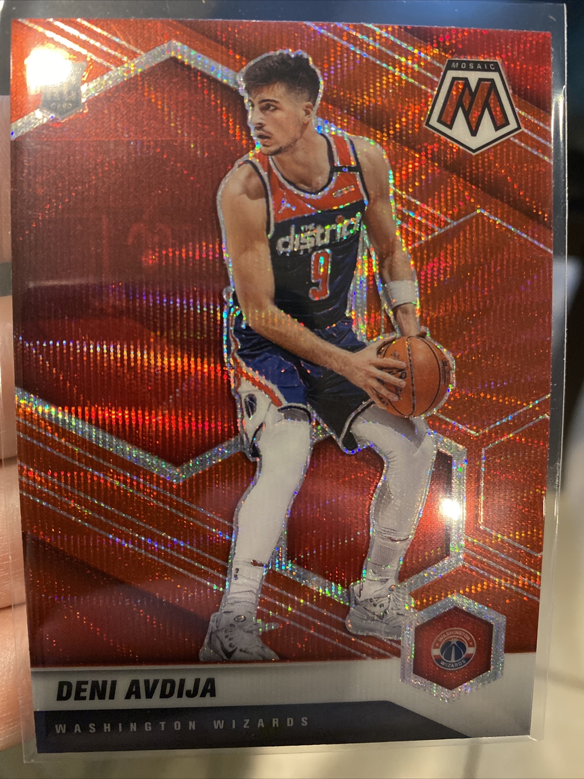 Deni Avdija 2020-21 Panini Mosaic 217 Rookie Red Wave Prizm Asia TMall Mint 🔥🏀