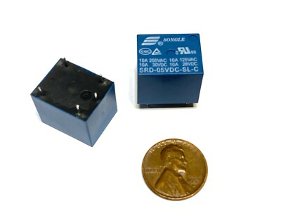 2 Pieces  10A 5 pins SONGLE SRD PCB power Relay SRD-05VDC-SL-C C33