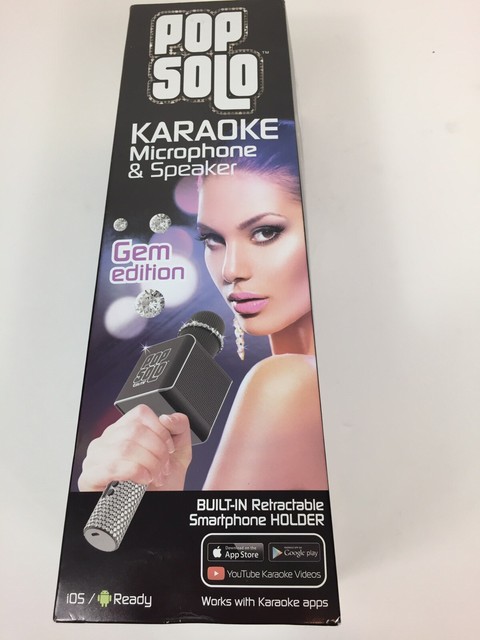 tzumi pop solo glow led karaoke microphone & speaker