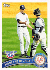 Mariano Rivera 2011 Topps Opeing Day Baseball card #20 New York Yankees