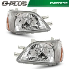 Pair For 2000 2001 2002 Toyota Echo Headlights Headlamps Assembly Left & Right