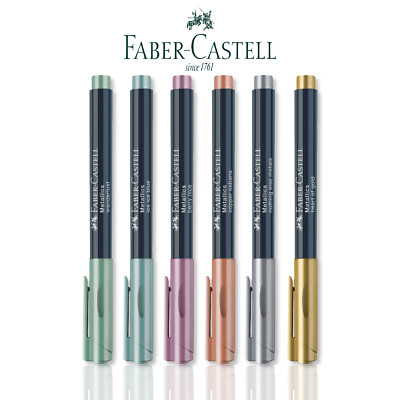 Faber Castell Stift Filz Filzstift Fasermaler Metallics Marker Gold Silber
