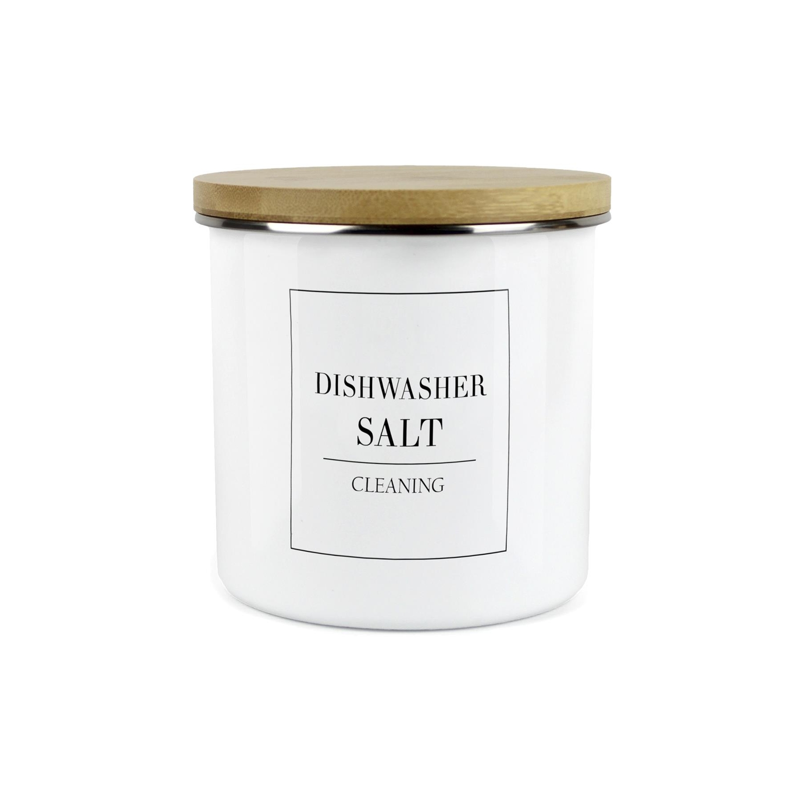 Minimalist Cleaning & Personal Care Storage Canister - Dishwasher Salt