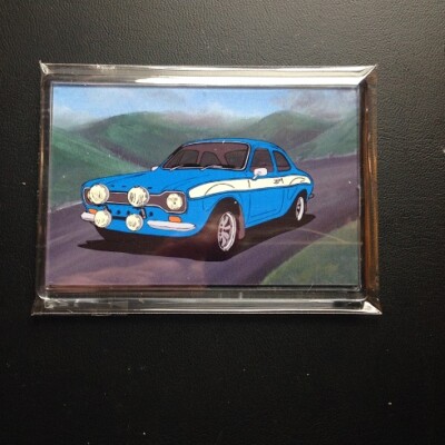 Ford Escort Mk1 Twin Cam RS 1600 starr klar Kunststoff Kühlschrankmagnet 