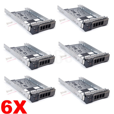 6Pcs Für Dell 3,5'' LFF SAS SATA Poweredge Hot Swap HDD Rahmen Caddy F238F 0X968D