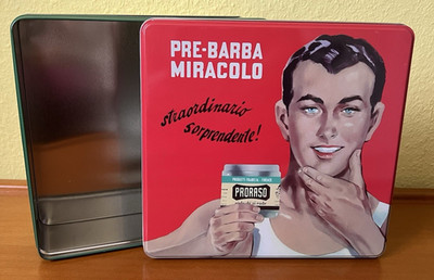 Vintage Proraso Selection Gino Metalldose Metallbox  - ohne Inhalt - nur Box