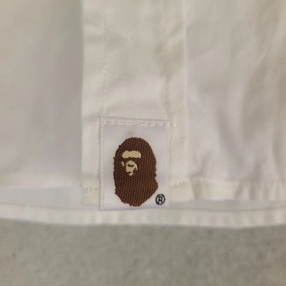 A Bathing Ape Classics Bape Button Up Long Sleeve Shirt Women's XXS white - Image 2 of 4