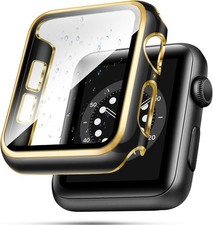 PC Case for Apple Watch Series 9/8/7/SE 38mm with Built-in Tempered Glass