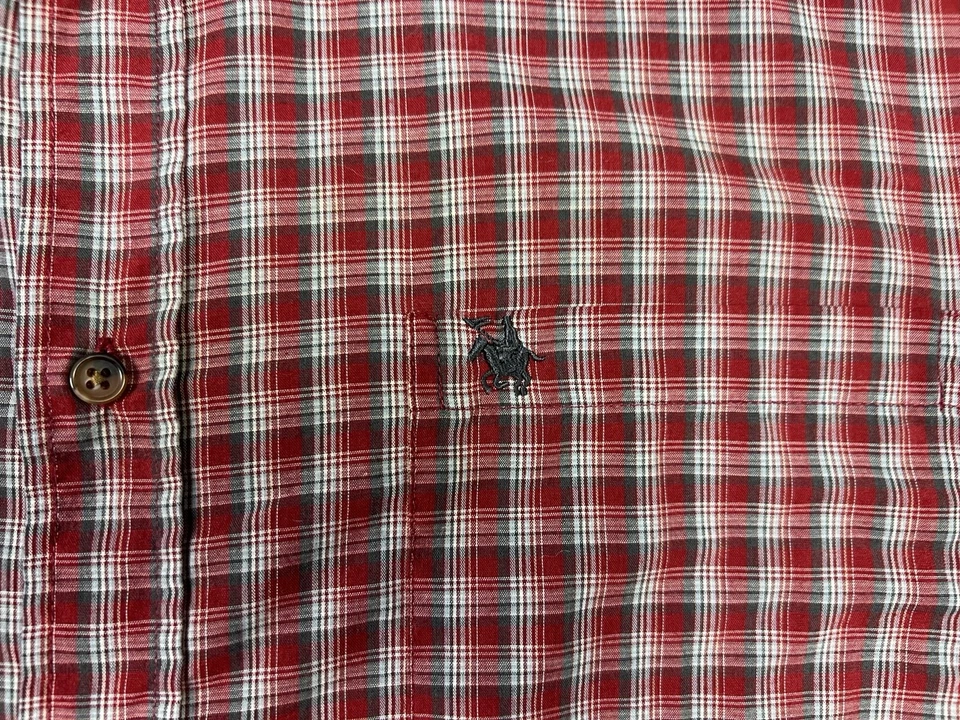 Camisa Knights Ropa Deportiva Para Hombres XL Roja a Cuadros Manga Larga Abotonada Mezcla de Poliéster Foto 4 de 4