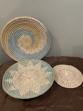 Decorative Hanging Basket Handwoven Home Decor Set Of 3