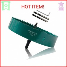 Qjaiune 165mm/6.5" Hole Saw BI-Metal Heavy Duty Hole Cutter for Wood Cornhole Bo
