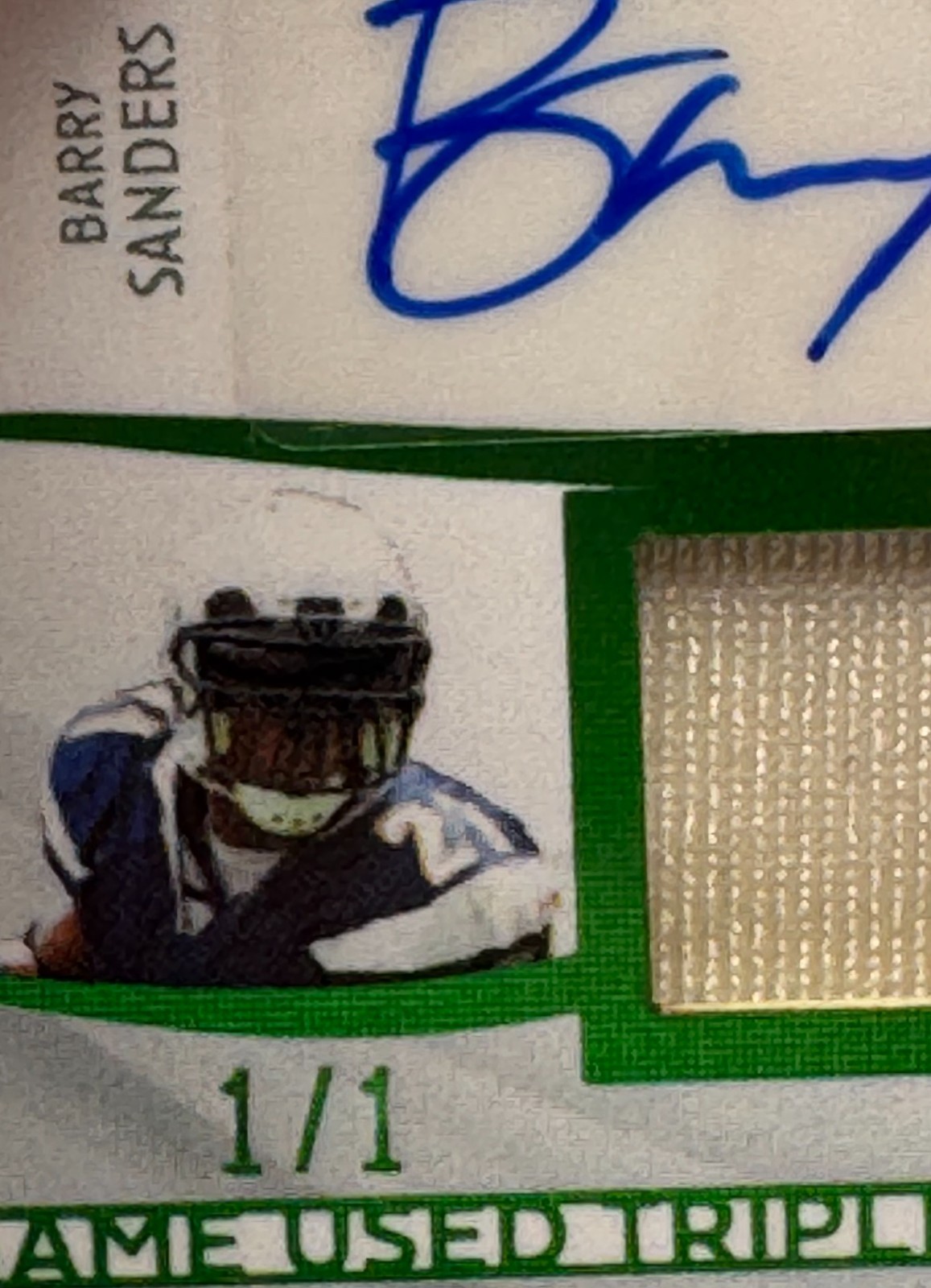 2025 Leaf Emmitt Smith Barry Sanders LaDainian Tomlinson Triple Auto Patch 1/1 view 3