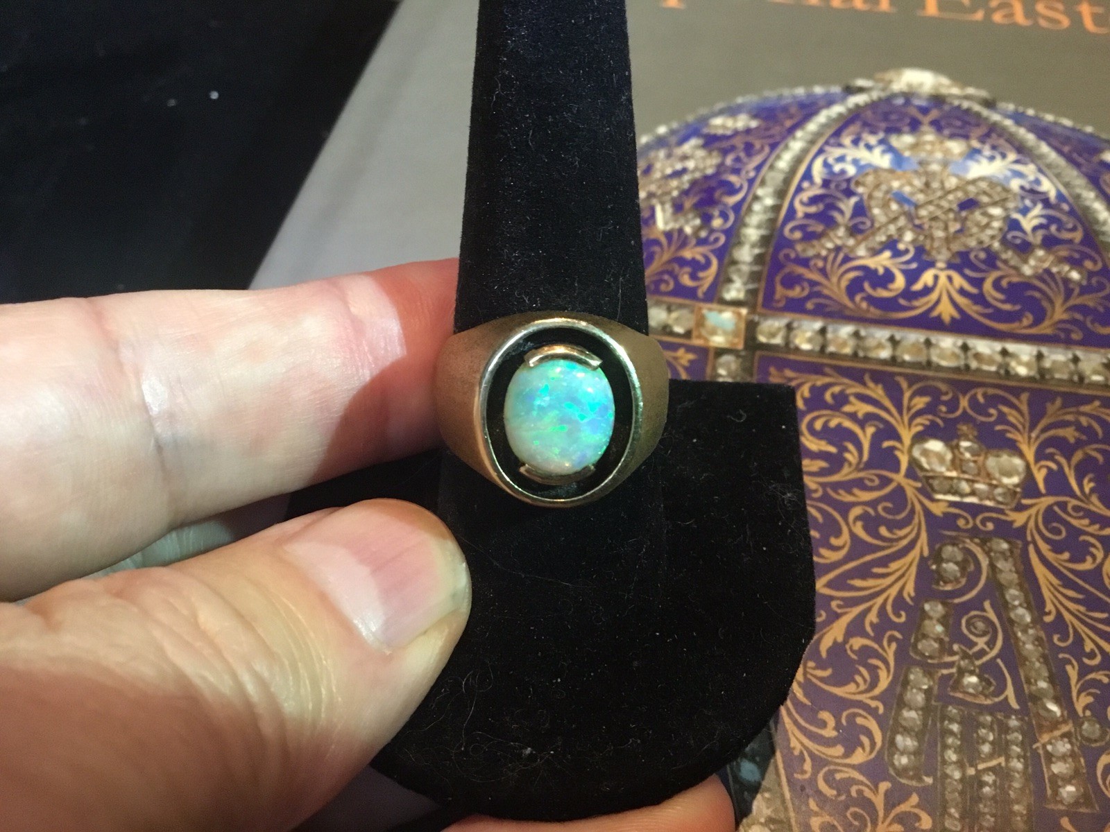 AUTHENTIC VINTAGE SOLID 14KT GOLD-Australian Blac… - image 1