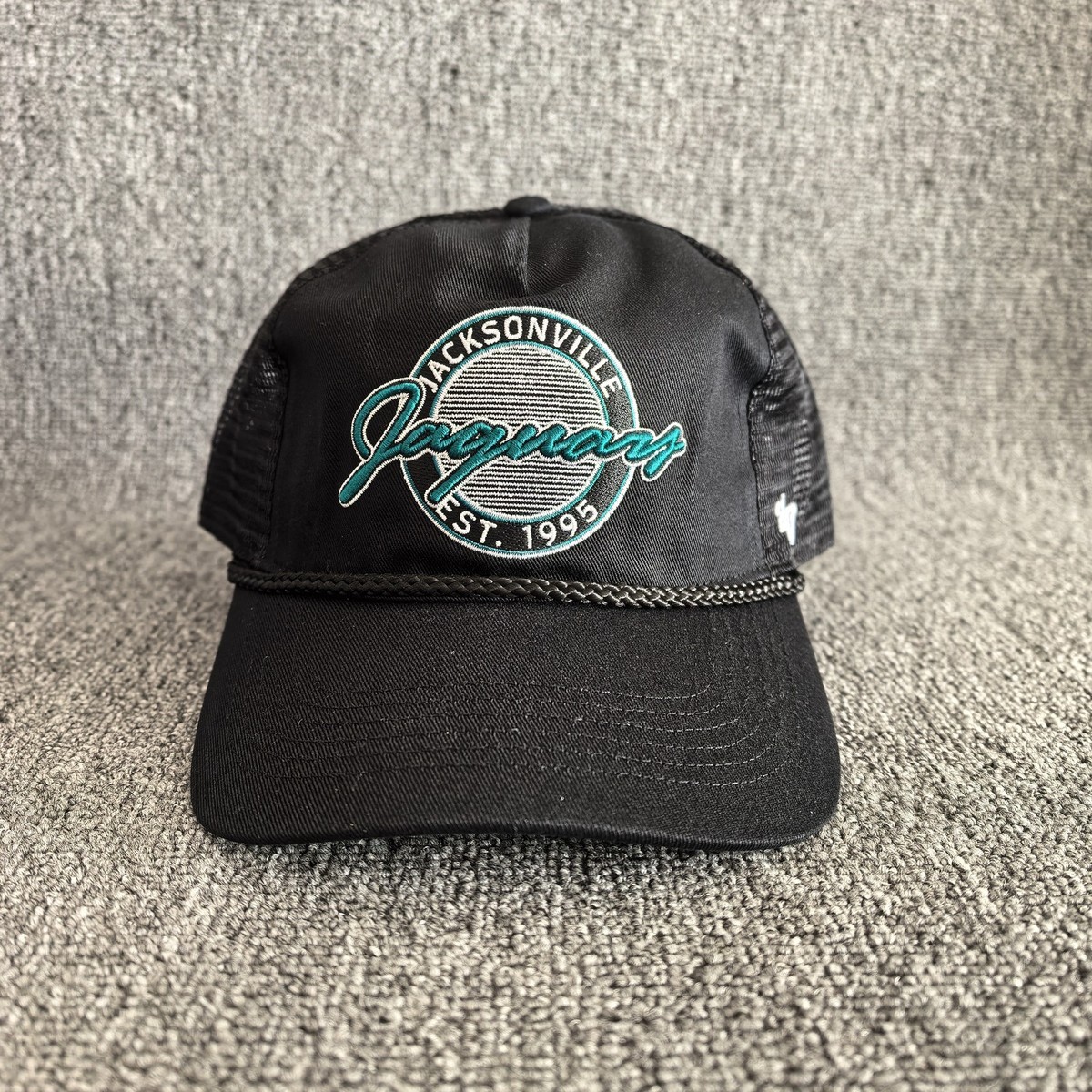 '47 Brand Jacksonville Jaguars Retro Trucker Snapback Black OSFA NFL Hat