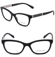 BURBERRY 2232 BE2232 Black Eyeglasses Optical Classic Check Plaque Frame 51 mm