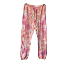 Sundry Tie Dye Sweatpants Pink Orange White Drawstring Joggers Women's Size 2