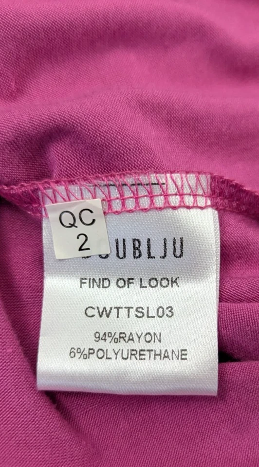 Nuevo Doublju Talla XL Camiseta sin Mangas Punto Rosa Camiseta Elástica 2275 Foto 4 de 4