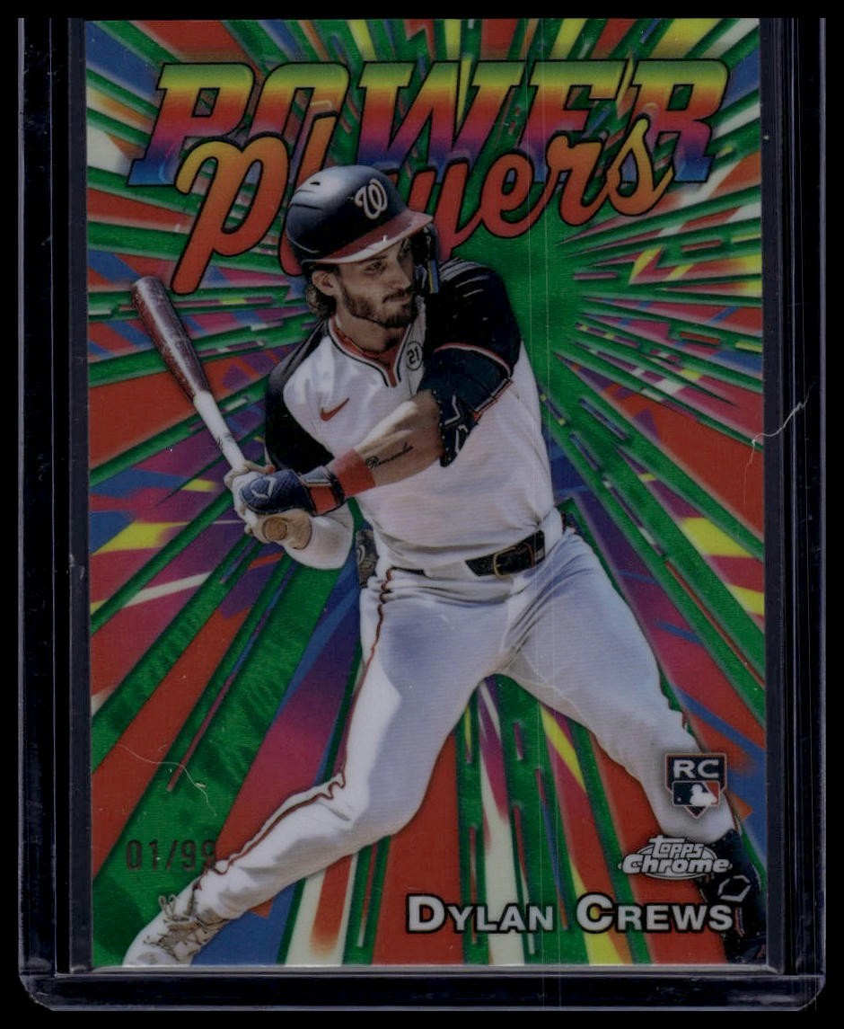 2025 Topps Chrome #PP-20 Dylan Crews Power Players Green Ref #/99